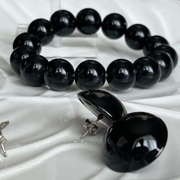 BLACK SILVER MIXED|Metal Acrylic Jewelry Lot|Mix & Match - Picture 3 of 12